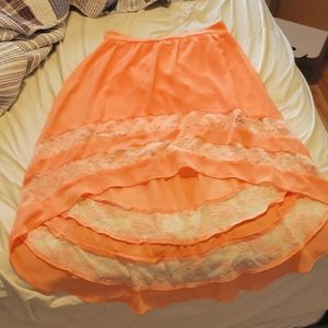 Charlotte Russe coral skirt
